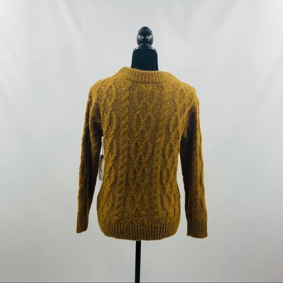 Treasure Bond Tan Dale Sparkle Cable Knit Sweater - Picture 8 of 10